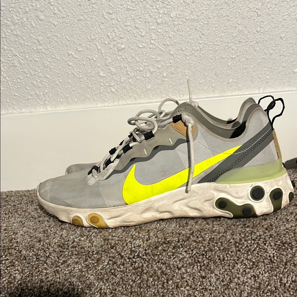 Nike Gray and Yellow Shoes